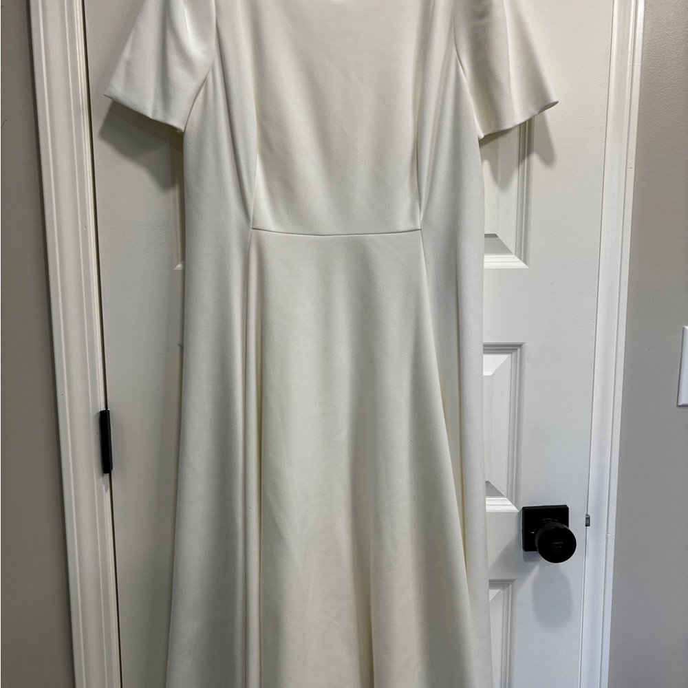 Calvin Klein Classic Cream Short Sleeve Dress